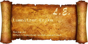 Lumnitzer Erika névjegykártya
